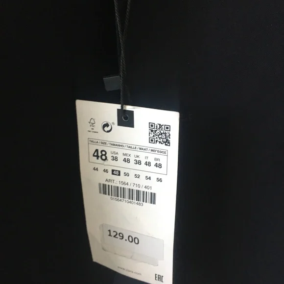 NWT Zara Jacket - Navy - 48 (38US) - Picture 3 of 5